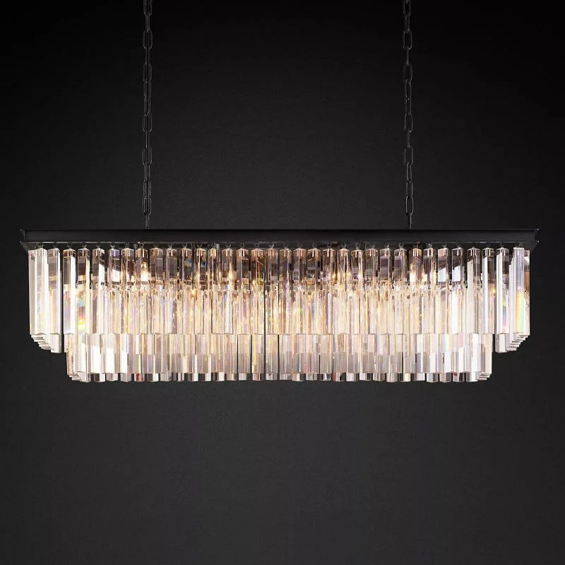 Odem Series Rectangular Crystal Chandelier