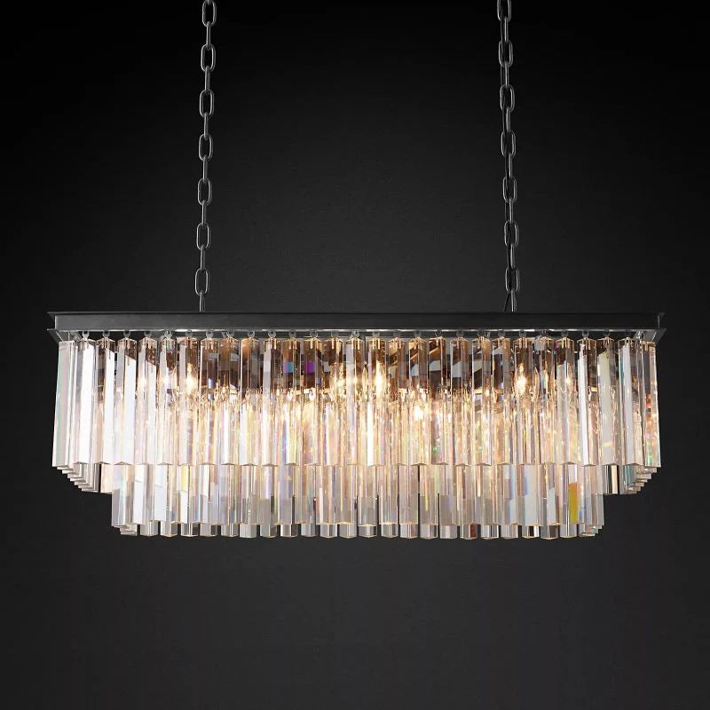 Odem Series Rectangular Crystal Chandelier