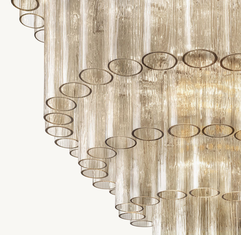 Serena  Round Glass Tube Chandelier