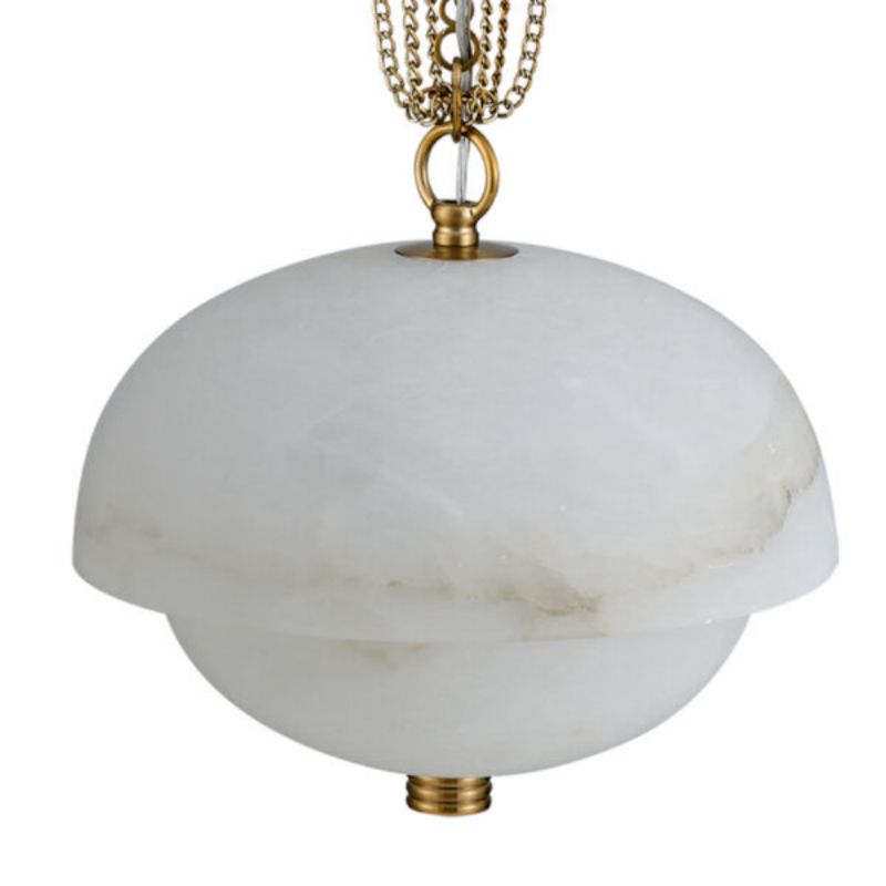 Alabaster Volterra  LED Pendant Light 17” (Chain)