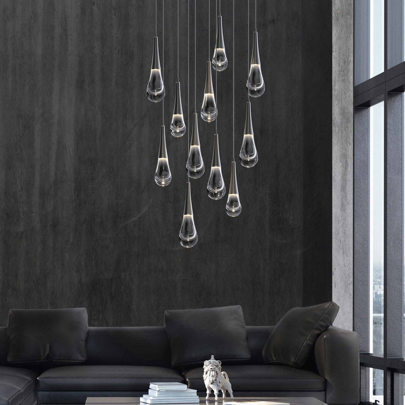 Water Drop Round LED Chandelier