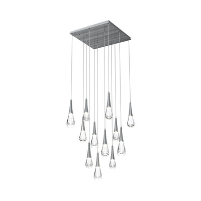 Water Drop Square LED Chandelier