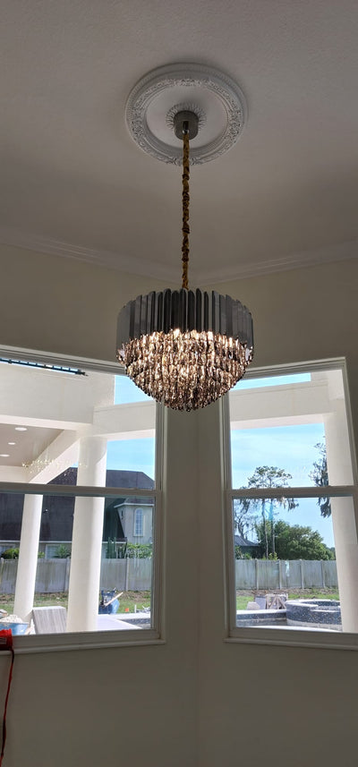 Aidan Tiered Round Crystal Chandelier