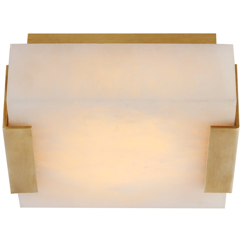Alabaster Kelly  Square Flush Mount Wall Sconce Lamp 2.25"H