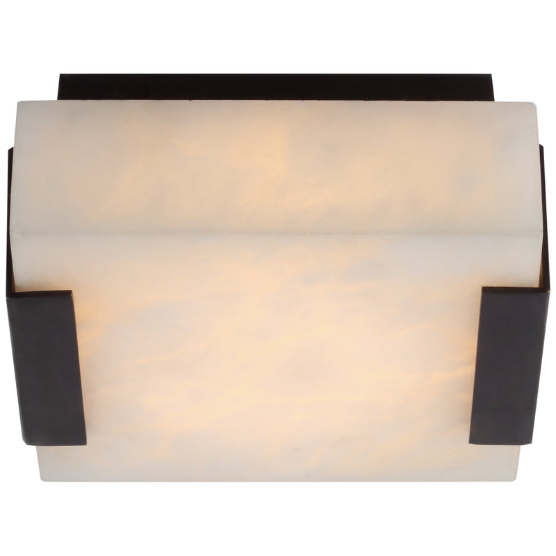 Alabaster Kelly  Square Flush Mount Wall Sconce Lamp 2.25"H