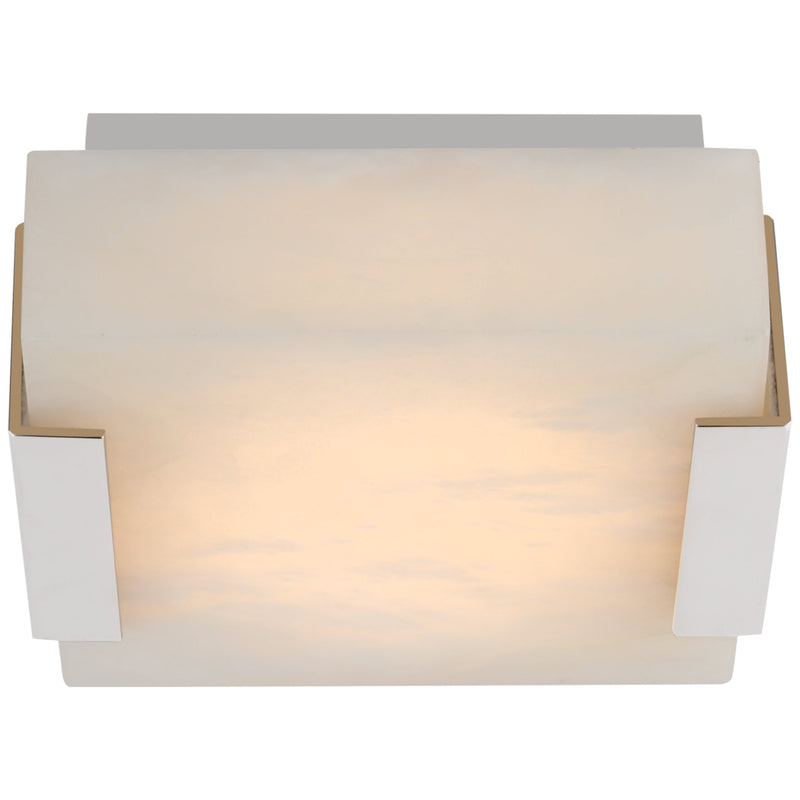 Alabaster Kelly  Square Flush Mount Wall Sconce Lamp 2.25"H