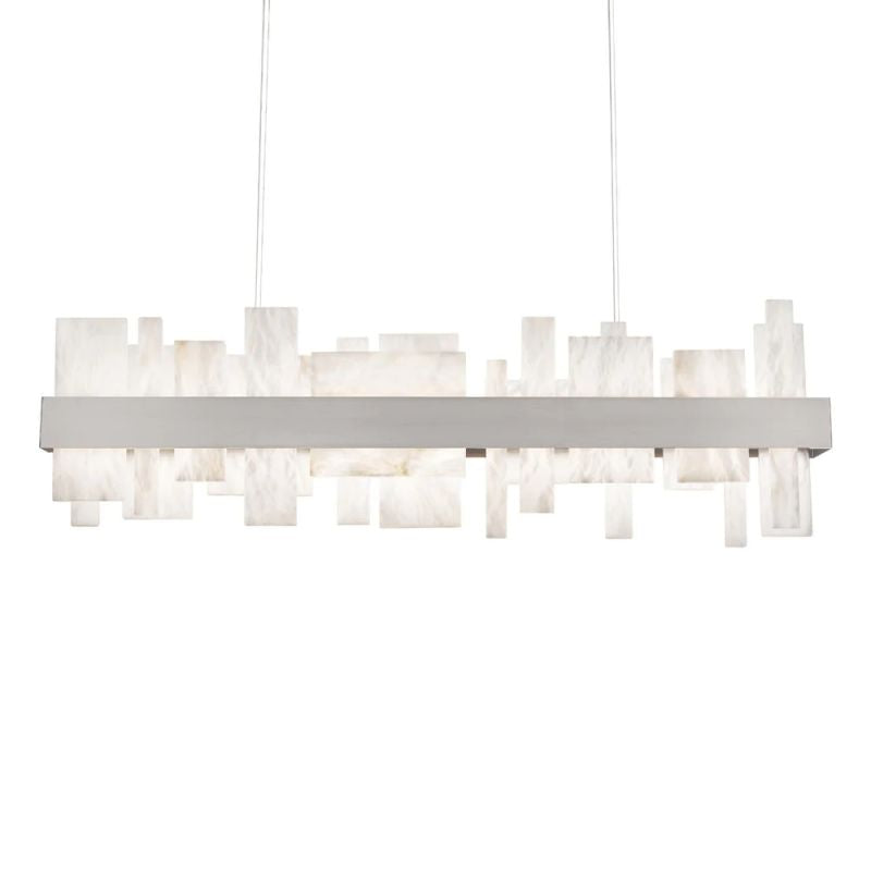 Alabaster Acropolis  LED Linear Chandelier 46"