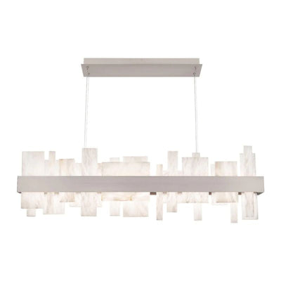 Alabaster Acropolis  LED Linear Chandelier 46"