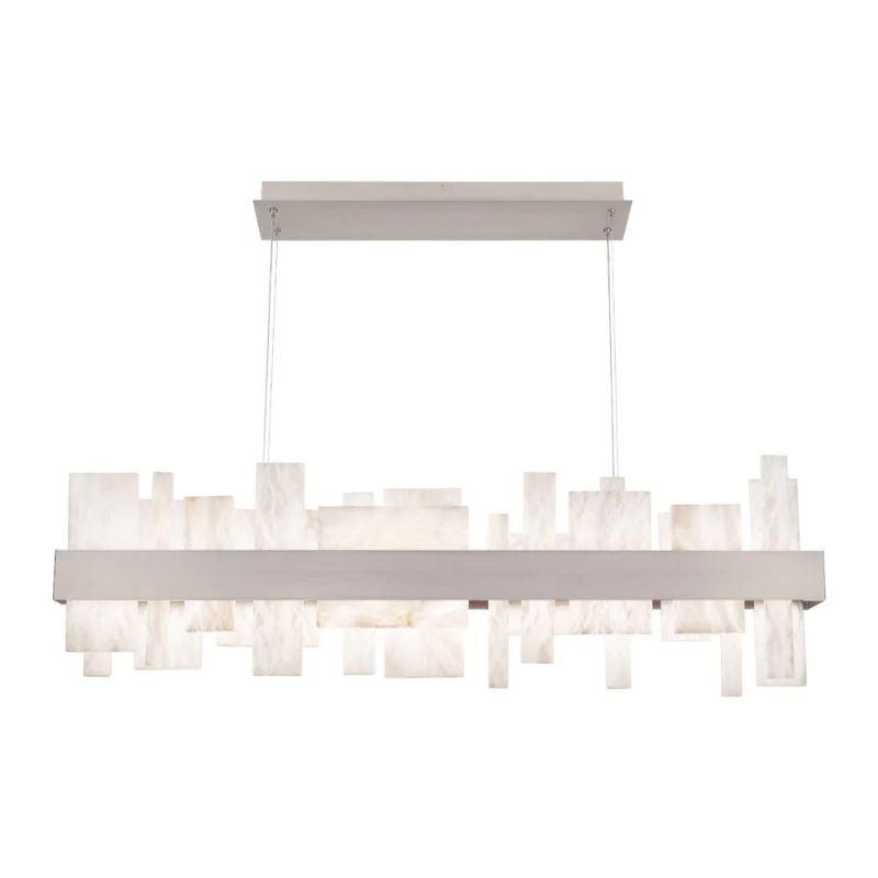 Alabaster Acropolis  LED Linear Chandelier 46"