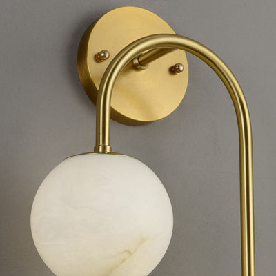 Alabaster Glo Modern Wall Sconce In Bedroom