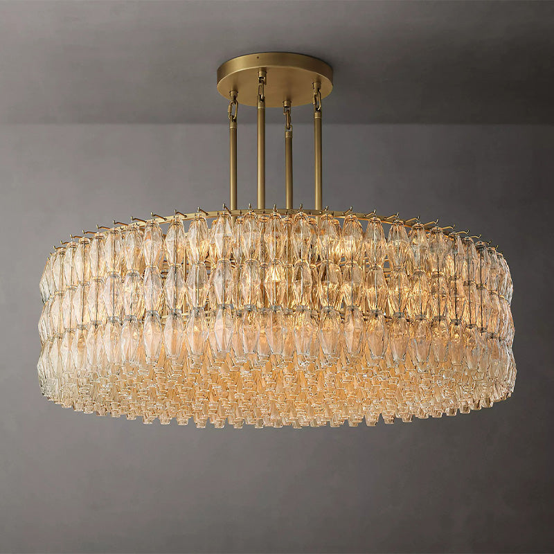 Evelyn Crystal Round Chandelier 62"