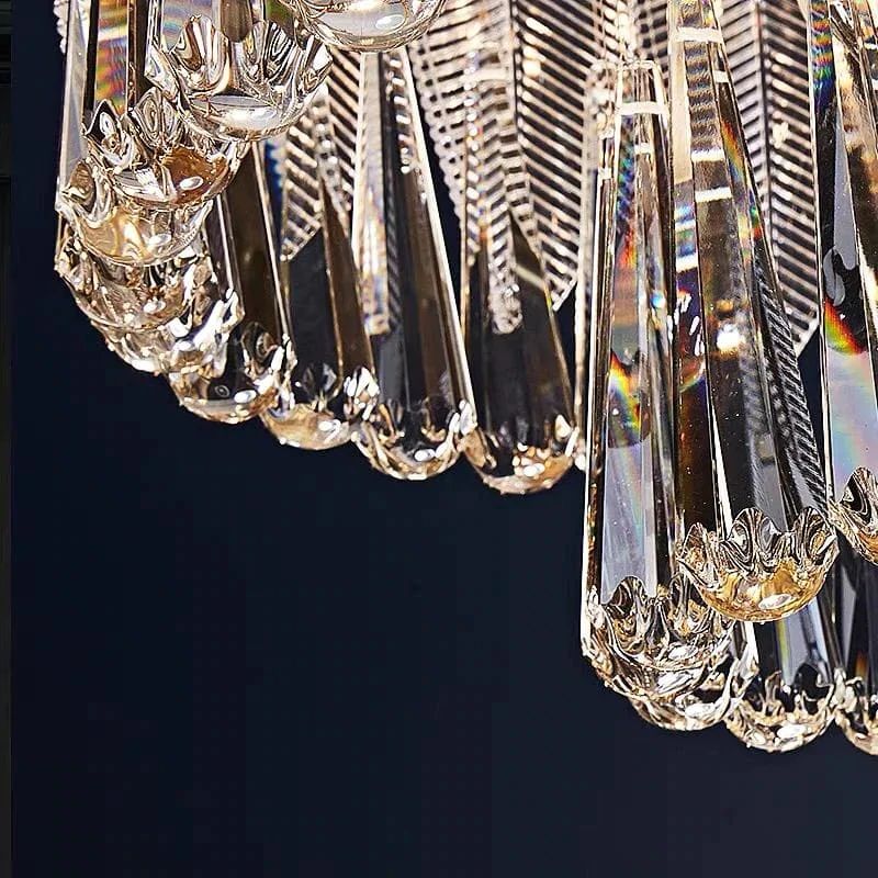 Flake 3-Tier Crystal Chandelier 24"