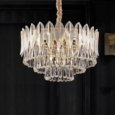 Flake 3-Tier Crystal Chandelier 18"