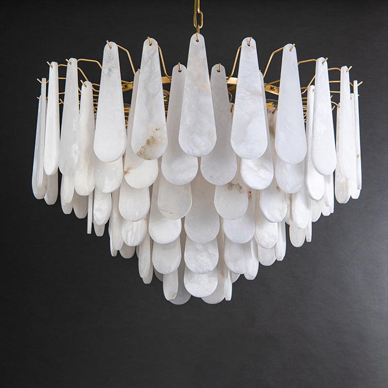 Alabaster Foyer Art Chandelier