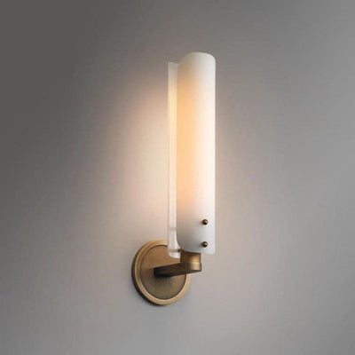 Beryl Single Layer White Glass Wall Light