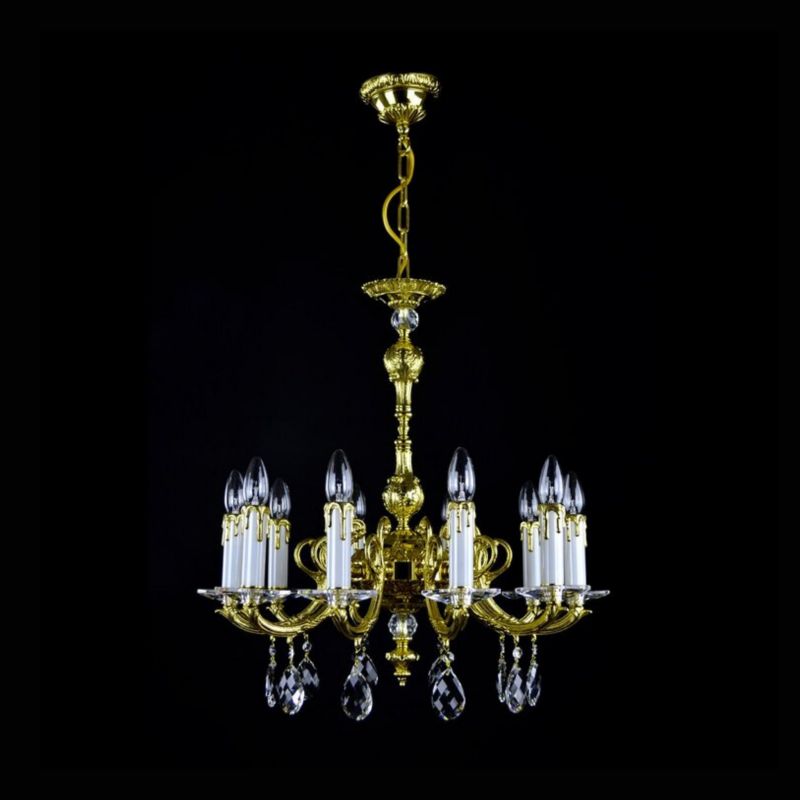 Antique Vera 10 Lights Crystal Chandelier