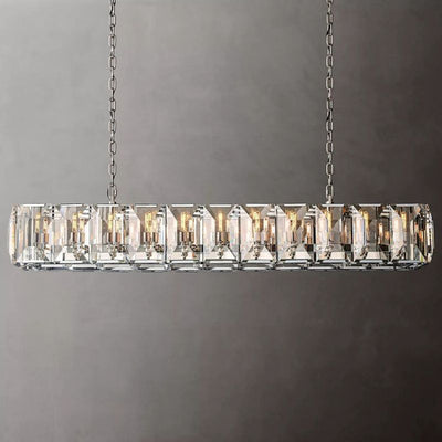 Hewson Multicurve Crystal Rectangular Chandelier 74“