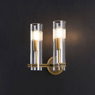 Double Head Kaleidoscope Wall Sconce, Brass