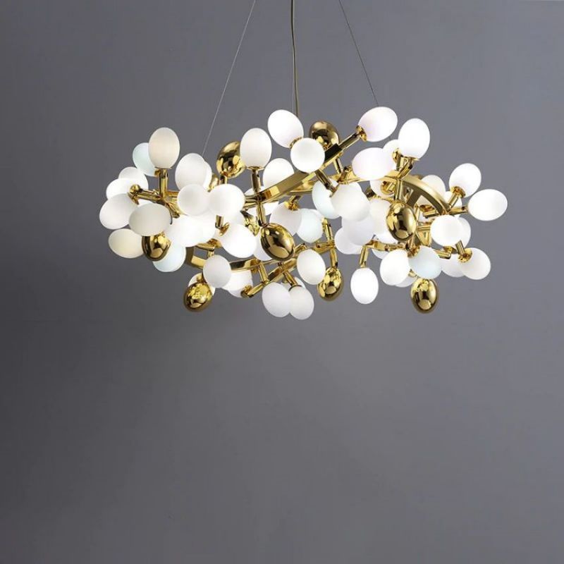 Escamoles  Modern Grape Round Chandelier