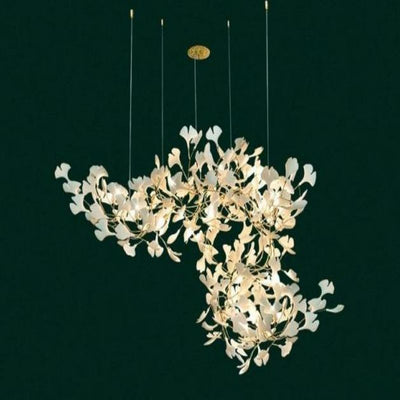 Ginkgo Ceramic Branch Chandelier