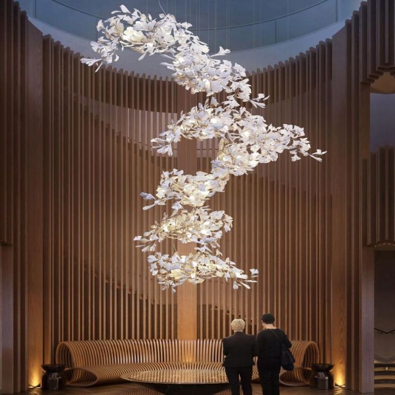 Ginkgo Ceramic Branch Chandelier