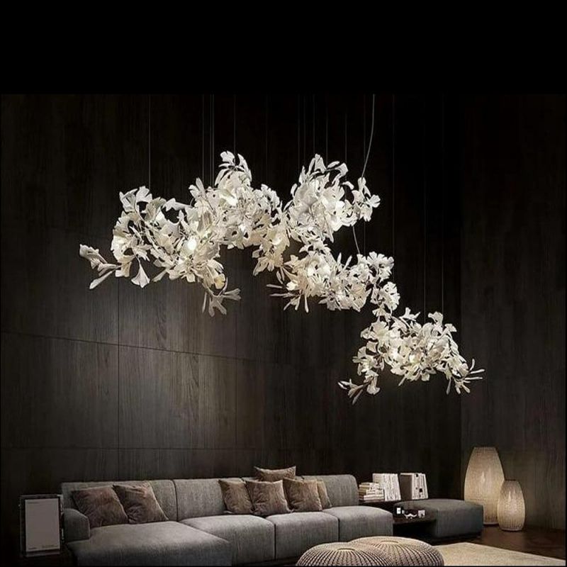 Ginkgo Ceramic Branch Chandelier