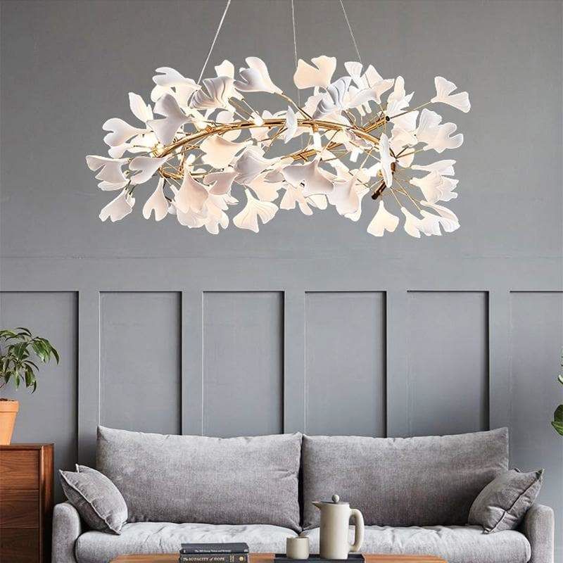 Ginkgo Ceramic  Chandelier