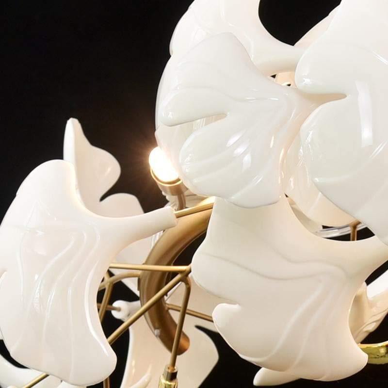 Ceramic Ginkgo Petal Chandelier