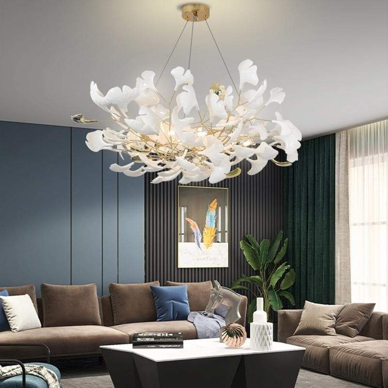 Ceramic Ginkgo Petal Chandelier