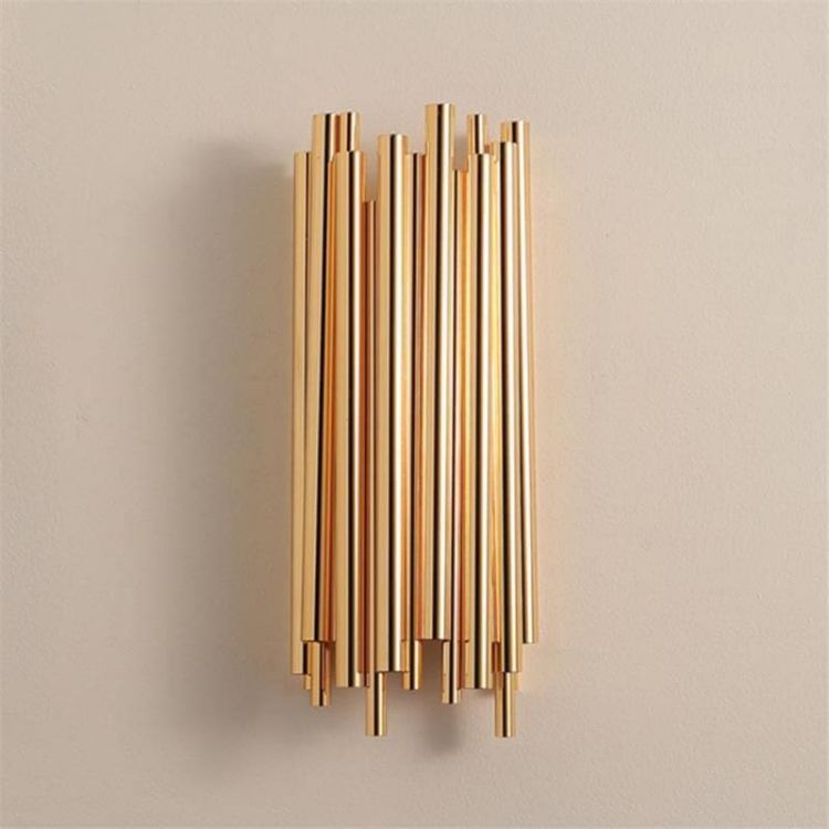 Golden Stainless Steel Wall Sconce 16 "
