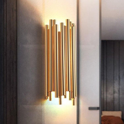 Golden Stainless Steel Wall Sconce 16 "