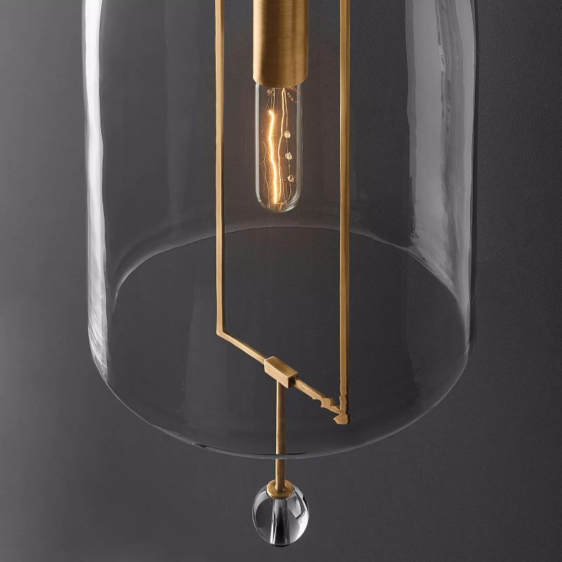 Sophia Brass Grand Wall Sconce With Glass Shade