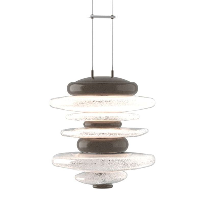 Hubbardton Forge Cairn 6 Tall LED Abstract Mini Pendant-Bronze Finish