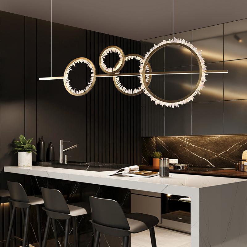 Primary Crystal Cluster Kitchen Island Chandelier