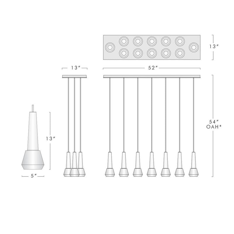 Microphone Linear Crystal Chandelier