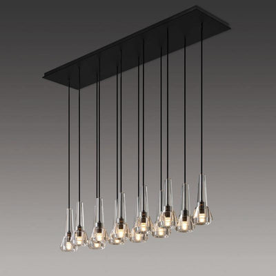 Microphone Linear Crystal Chandelier