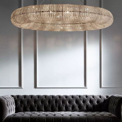 Lora Crystal Round Chandelier 60"