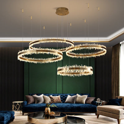 Primary Crystal Rings Chandelier