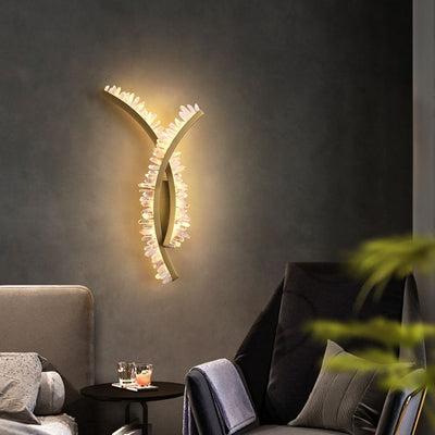 Primary Modern Simple Rock Crystal Sconce