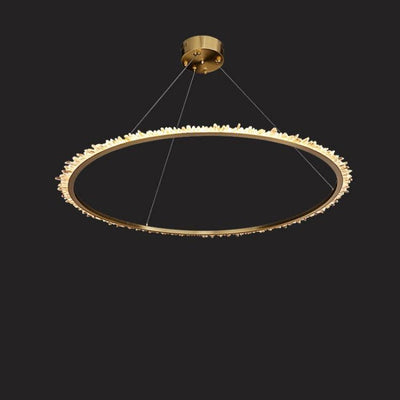 Primary Rock Crystal Ring Chandelier For Living Room