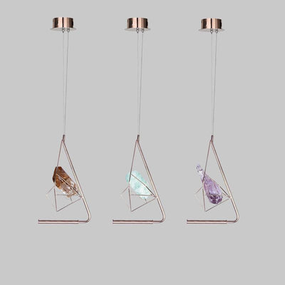 Primary Simple Modernism Rock Crystal Island Pendant, Bar Pendant