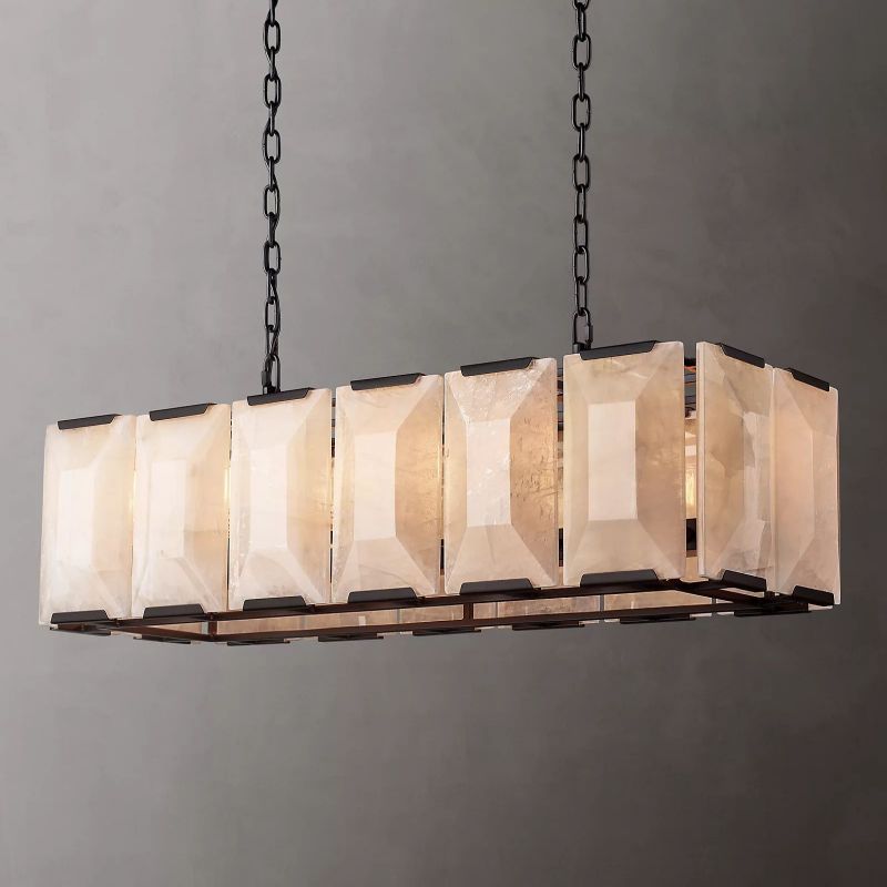 Hewson Calcite Rectangular Chandelier 42"