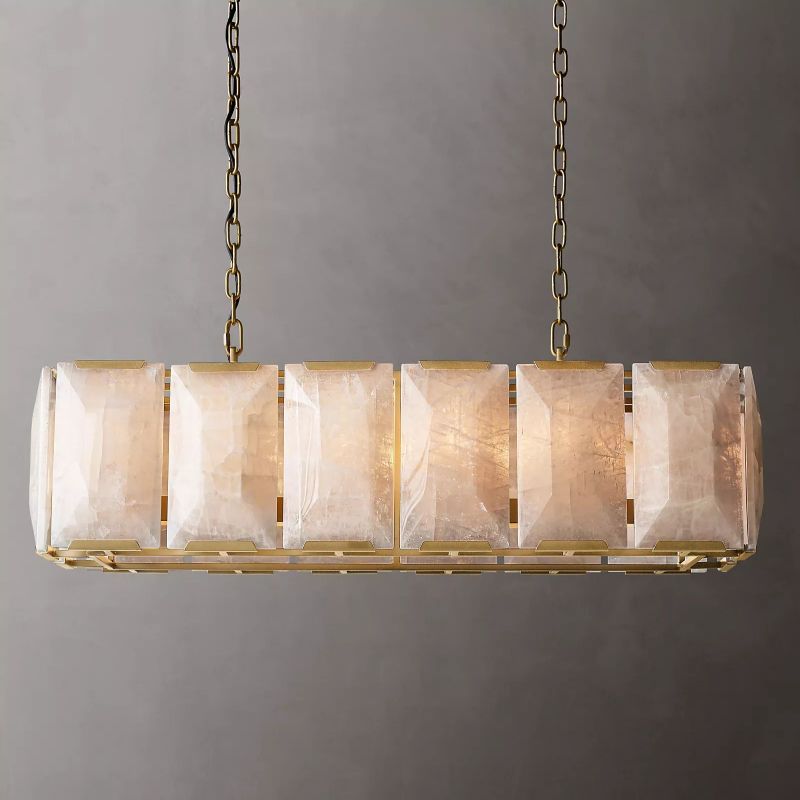 Hewson Calcite Rectangular Chandelier 42"