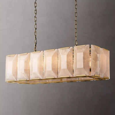 Hewson Calcite Rectangular Chandelier 42"