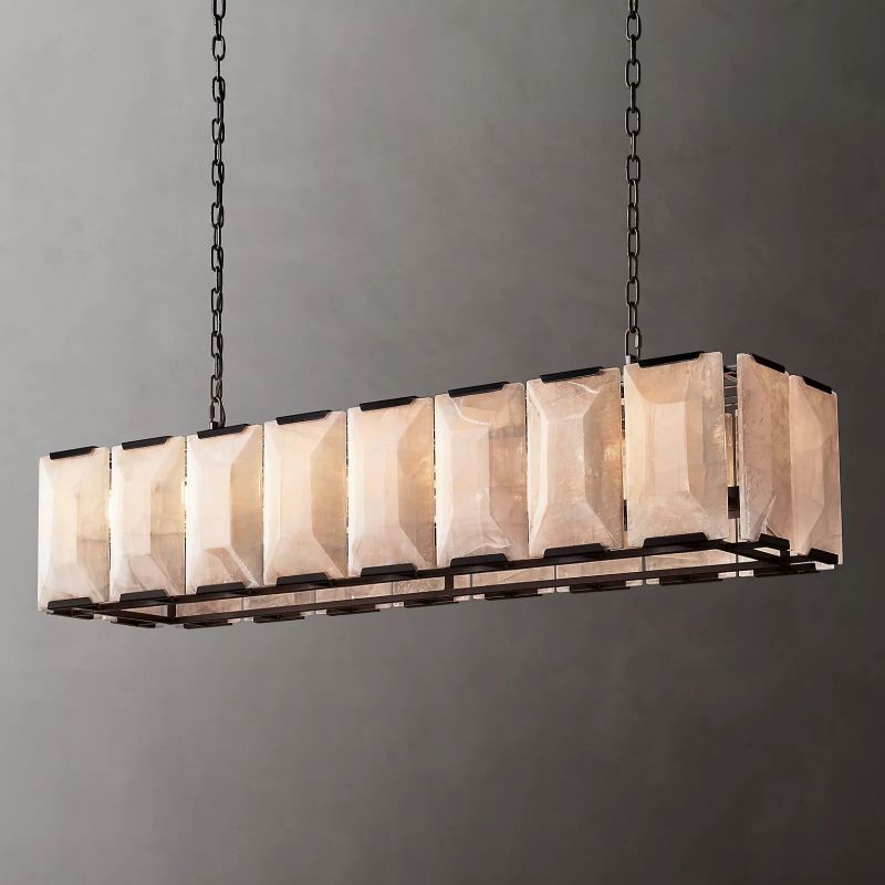 Hewson Calcite Rectangular Chandelier 55"