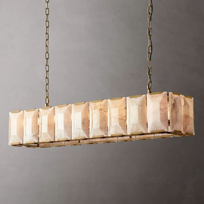 Hewson Calcite Rectangular Chandelier 62"