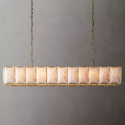 Hewson Calcite Rectangular Chandelier 74"