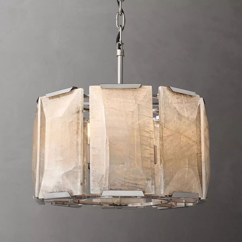 Hewson Calcite Round Chandelier 19"