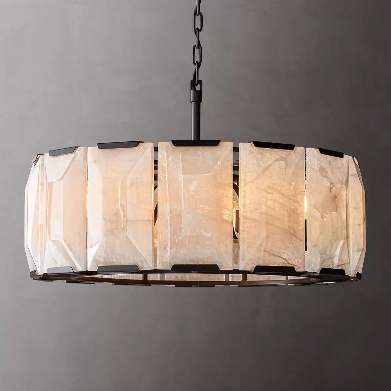 Hewson Calcite Round Chandelier 31"