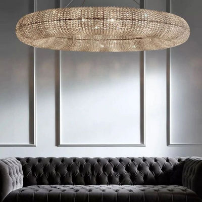 Lora Crystal Round Chandelier 41"